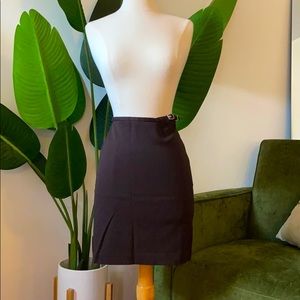 High-Waisted Dark Brown Mini-Skirt